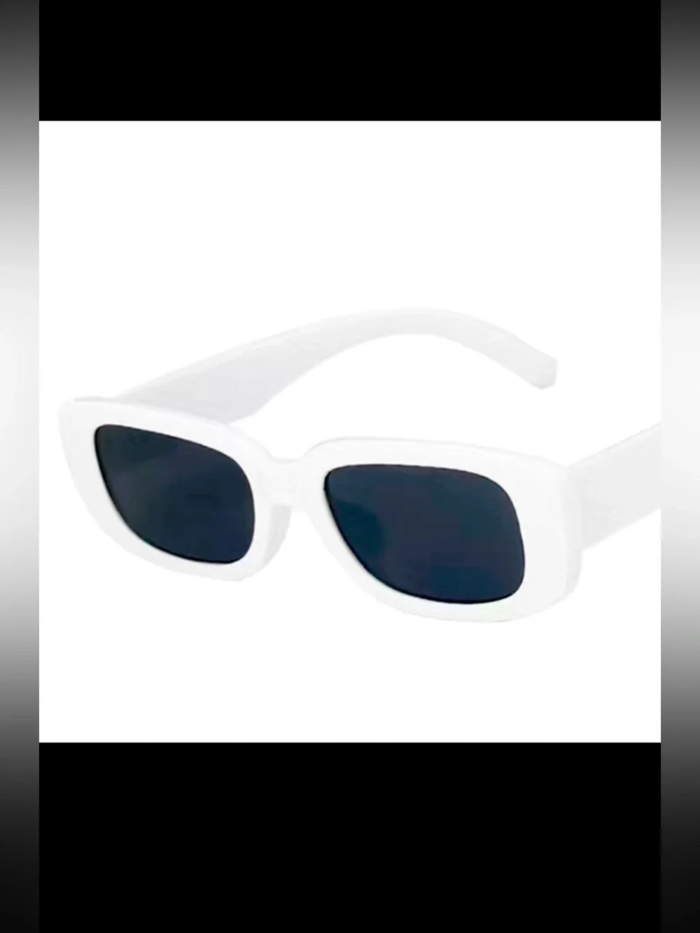 🆕NIP: Retro White Frame with Black Lens Sunglasses